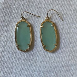 Kendra Scott Drop Earrings - light green